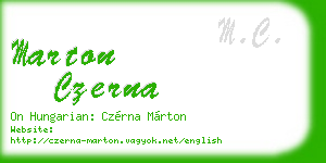 marton czerna business card