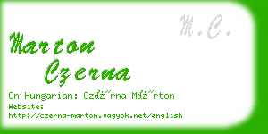 marton czerna business card